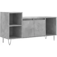 vidaXL Armoire TV gris béton 100x35x55 cm Bois composite