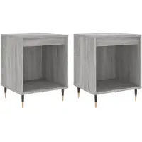 vidaXL Tables de chevet 2 pcs sonoma gris 40x35x50 cm bois ingénierie