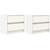 vidaXL Tables de chevet 2 pcs blanc 40x31x35,5 cm bois de pin massif