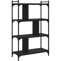 vidaXL Bibliothèque à 4 niveaux noir 76x32x123 cm bois d'ingénierie