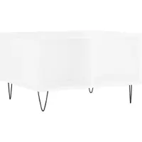 vidaXL Table basse blanc brillant 60x50x36,5 cm Bois composite
