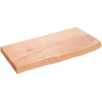 vidaXL Étagère murale marron clair bois chêne massif traité