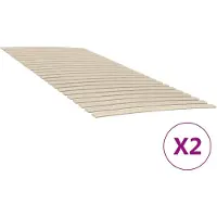 vidaXL Sommier à lattes de remplacement avec 48 lattes 2 pcs. 100x200 cm