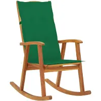 vidaXL Chaise à bascule avec supports en bois massif d'acacia