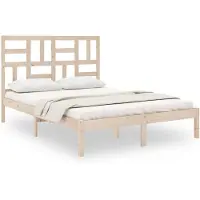 vidaXL Lit en bois massif sans matelas 160x200 cm