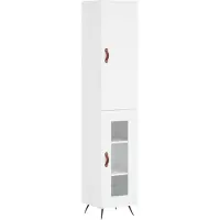 vidaXL Buffet haut Blanc 34,5x34x180 cm Bois d'ingénierie