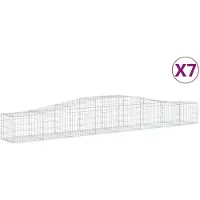 vidaXL Gabions 7 pcs voûtés 400x50x40/60 cm en fer