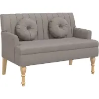 vidaXL Banc avec coussins taupe 113x64,5x75,5 cm tissu