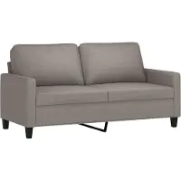 vidaXL Canapé à 2 places Taupe 140 cm Tissu