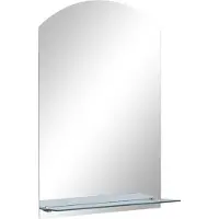 vidaXL Miroir mural avec étagère 40x60 cm Verre trempé