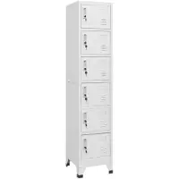 vidaXL Armoire à casiers Gris clair 38x40x180 cm Acier