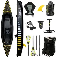 Yellowv Kayak Inflatable Kayak Noir 350 x 85 cm