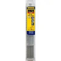 Irwin HSS long Forets Pro en vrac Paquet (10) 2.5mm OL: 100mm WL: 65mm IRW10502483