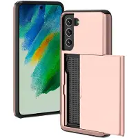IMoshion Coque arrière avec porte-cartes Samsung Galaxy S21 FE - Rose Doré
