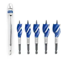 Irwin WOOD RETURN SET 5pcs Blue GROOVE 6X 16, 18, 20, 22, 25 mm (16 millimètres, 18 millimètres, 25 millimètres, 4-22 millimètres, jusqu'à 20 millimètres)