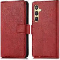 IMoshion Étui de télephone portefeuille de luxe Samsung Galaxy S25 / S24 - Rouge