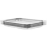 vidaXL Récipients Gastronorm 4 pcs GN 1/1 20 mm acier inoxydable