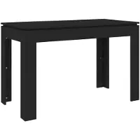 vidaXL - Table de salle à manger - 120x60x76 - cm - fait main - Bois - noir