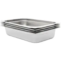 vidaXL Récipients Gastronorm 4 pcs GN 1/1 100 mm acier inoxydable