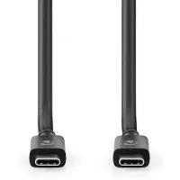 Nedis Ccgp66020bk20 Usb 4.0 Gen 2x2 Cable Usb-c M-usb-c M 8k@ 20gbs Nickel Plated 2 M 240w 60hz Doré
