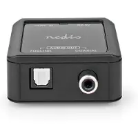 Nedis Convertisseur audio numérique | unidirectionnel | Entrée de connexion : alimentation DC / entrée HDMI | Sortie de connexion : 1x Coax Audio / 1x TosLink femelle | Automatique | Anthracite
