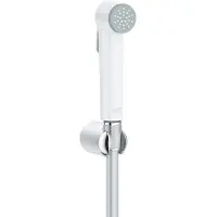 GROHE Douchette hygiène intime + support mural Tempesta-F Trigger Spray - 1 jet - blanc - chromé/blanc 27812IL1