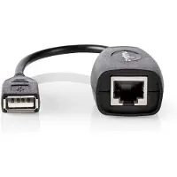 Nedis Câble USB actif | USB 1.1 | USB-A mâle | RJ45 femelle | 12 Mbps | 0.20 m | Rond | Nickelé | PVC | Cuivre | Boîte