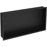 Plieger Inbox Inbouwnis - Met Flens - RVS - 60x30x7.5cm - Matzwart