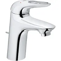 GROHE Eurostyle Mitigeur monocommandé pour lavabo, S-Size, saillie 110mm, vidage à tirette, EcoMode, manette ouverte, 23374003