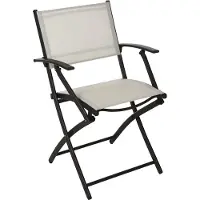 Progarden Vouwstoel/ Klapstoel/ Tuinstoel/ Campingstoel - met armleuning - 54X56X83.5cm - Wit