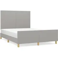 vidaXL Cadre de lit sans matelas gris clair 140x200 cm Tissu