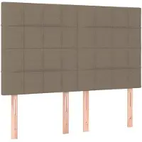 vidaXL Têtes de lit 4 pcs. Taupe 72x5x78/88 cm Tissu