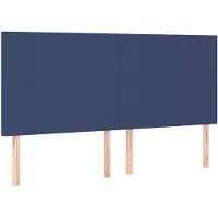vidaXL Têtes de lit 4 pcs. Bleu 90x5x78/88 cm Tissu