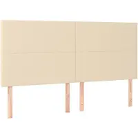 vidaXL Têtes de lit 4 pcs. Crème 90x5x78/88 cm Tissu