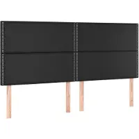 vidaXL Têtes de lit 4 pièces noir 100x5x78/88 cm similicuir
