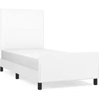 vidaXL Cadre de lit avec tête de lit blanc 80x200 cm similicuir