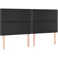 vidaXL Têtes de lit 4 pièces noir 90x5x78/88 cm similicuir