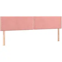 vidaXL Têtes de lit 2 pcs. Rose 90x5x78/88 cm velours
