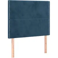 vidaXL Têtes de lit 2 pcs. Bleu foncé 100x5x78/88 cm velours