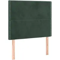 vidaXL Têtes de lit 2 pcs. Vert foncé 100x5x78/88 cm velours