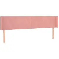 vidaXL Tête de lit avec oreilles rose 183x16x78/88 cm velours