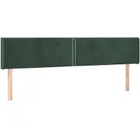 vidaXL Tête de lit avec oreilles vert foncé 183x16x78/88 cm velours