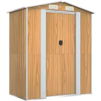 vidaXL Abri de jardin marron clair 192x108x223 cm Acier galvanisé