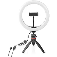Nedis Rlstnd100bk 2700-6700k Ring Light Argenté