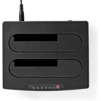 Nedis Station d'accueil pour disque dur - USB 3.2 Gen1 - USB Type-A - 2 disques durs - 2.5 / 3.5 " - USB 3.2 Gen1 - Station d'accueil - Ordinateur de bureau