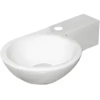 Best design Class lave-mains 38x23x9,5cm avec 1 trou de robinet à droite blanc 3801730