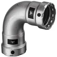 Viega Megapress Cintrage 90° 1" en acier au carbone avec revêtement zinc/nickel, douille/base, SC-