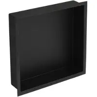Plieger Inbox Inbouwnis - Met Flens - RVS - 30x30x7.5cm - Matzwart