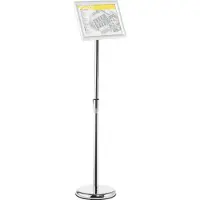 Durable Panneau d'information , avec cadre à clipser DIN A4, format vertical &amp; horizontal, réglable en hauteur, aluminium &amp; polystyrène, argenté