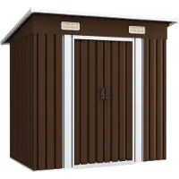 vidaXL Abri de jardin brun 194x121x181 cm Acier